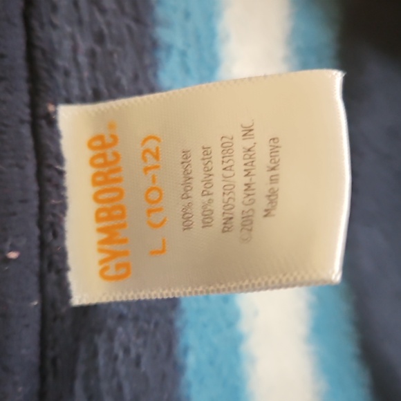 Gymboree Boy's Blue and White Striped Zip-Up - Picture 2 of 5